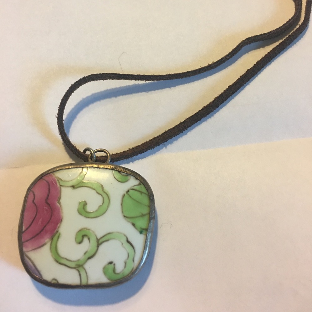Beautiful Chinese tile necklace